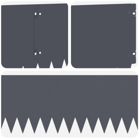 VidaXL Krawężnik do trawnika 20 pcs 103 x 25 cm Stal antracytowy