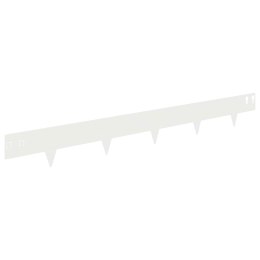 VidaXL Krawężnik do trawnika 30 pcs 100 x 12 cm Stal Biały