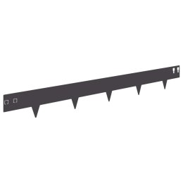 VidaXL Krawężnik do trawnika 30 pcs 100 x 12 cm Stal Czarny
