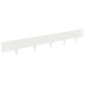 VidaXL Krawężnik do trawnika 30 pcs 100 x 15 cm Stal Biały