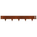 VidaXL Krawężnik do trawnika 30 pcs 100 x 15 cm Stal Rdzawy