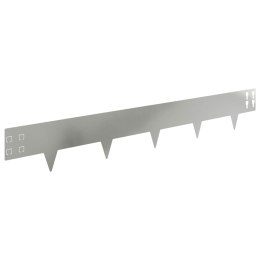 VidaXL Krawężnik do trawnika 30 pcs 100 x 15 cm Stal srebrny