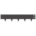 VidaXL Krawężnik do trawnika 30 pcs 100 x 20 cm Stal Czarny