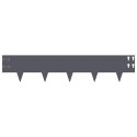 VidaXL Krawężnik do trawnika 30 pcs 100 x 20 cm Stal antracytowy