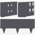 VidaXL Krawężnik do trawnika 30 pcs 100 x 20 cm Stal antracytowy