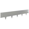 VidaXL Krawężnik do trawnika 30 pcs 100 x 20 cm Stal srebrny