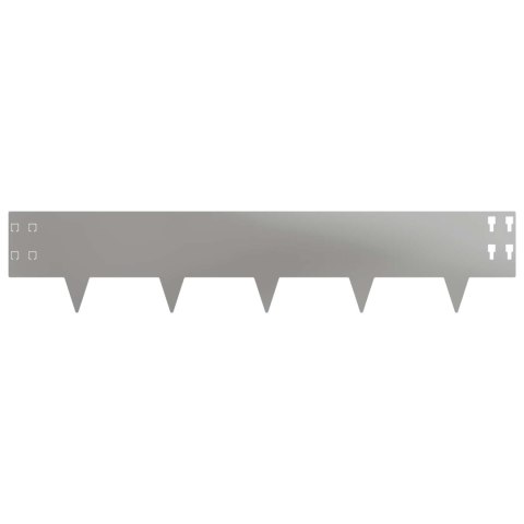 VidaXL Krawężnik do trawnika 30 pcs 100 x 20 cm Stal srebrny