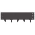 VidaXL Krawężnik do trawnika 30 pcs 100 x 30 cm Stal Czarny