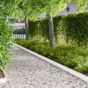 VidaXL Krawężnik do trawnika 30 pcs 103 x 15 cm Stal Biały