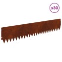 VidaXL Krawężnik do trawnika 30 pcs 103 x 20 cm Stal Rdzawy