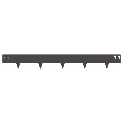 VidaXL Krawężnik do trawnika 50 pcs 100 x 12 cm Stal Czarny