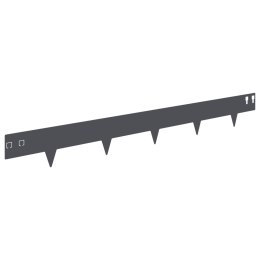 VidaXL Krawężnik do trawnika 50 pcs 100 x 12 cm Stal antracytowy