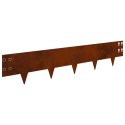 VidaXL Krawężnik do trawnika 50 pcs 100 x 20 cm Stal Rdzawy