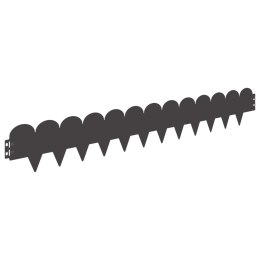 VidaXL Krawężnik do trawnika 50 pcs 103 x 15 cm Stal Czarny