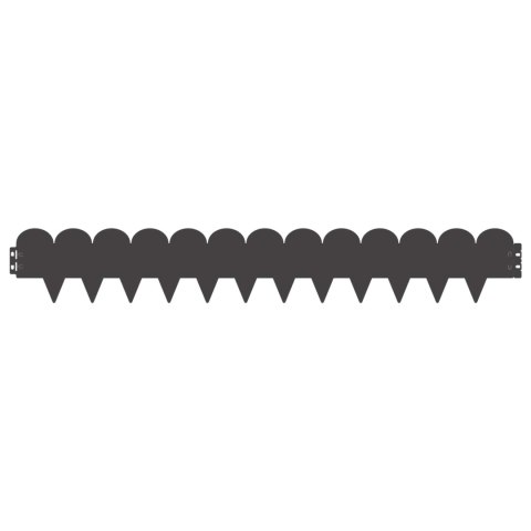 VidaXL Krawężnik do trawnika 50 pcs 103 x 15 cm Stal Czarny