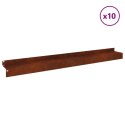 KRAWĘŻNIK DO TRAWNIKA 10 PCS 100X10X8CM STAL RDZAWY