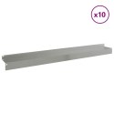 KRAWĘŻNIK DO TRAWNIKA 10 PCS 100X10X8CM STAL SREBRNY