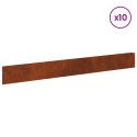 KRAWĘŻNIK DO TRAWNIKA 10 PCS 100X12CM STAL RDZAWY