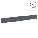 KRAWĘŻNIK DO TRAWNIKA 10 PCS 100X12CM STAL ANTRACYTOWY
