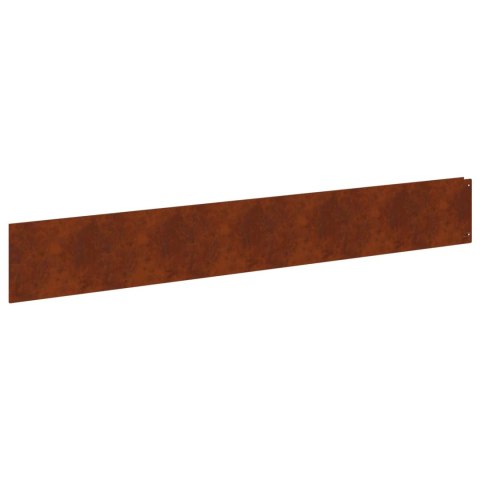 KRAWĘŻNIK DO TRAWNIKA 10 PCS 100X15CM STAL RDZAWY