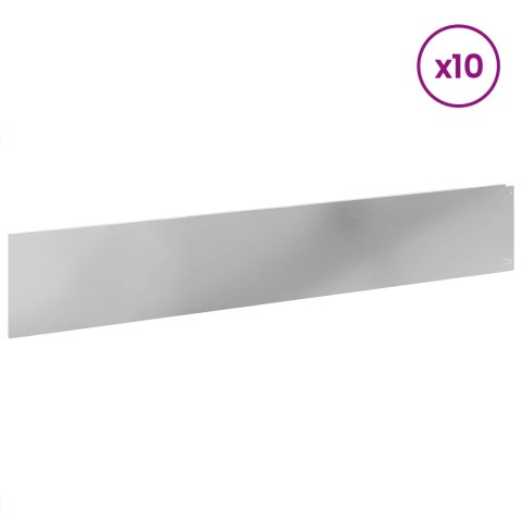 KRAWĘŻNIK DO TRAWNIKA 10 PCS 100X18CM STAL SREBRNY
