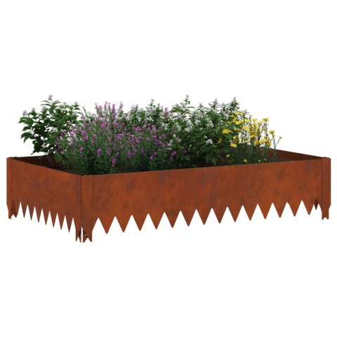 KRAWĘŻNIK DO TRAWNIKA 100X60X20CM STAL RDZAWY