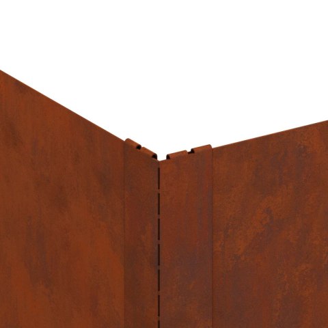 KRAWĘŻNIK DO TRAWNIKA 100X60X20CM STAL RDZAWY