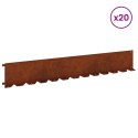 KRAWĘŻNIK DO TRAWNIKA 20 PCS 102X15X4CM STAL RDZAWY