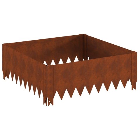 KRAWĘŻNIK DO TRAWNIKA 60X60X20CM STAL RDZAWY