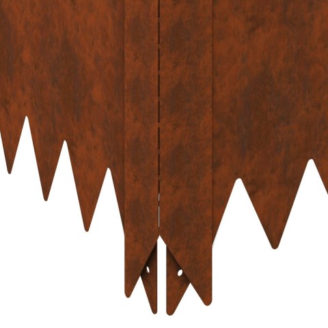 KRAWĘŻNIK DO TRAWNIKA 60X60X20CM STAL RDZAWY