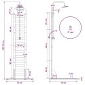 PRYSZNIC NA ZEWNĄTRZ KEMPINGOWY OGRODOWY TURYSTYCZNY 223CM NATURALNY