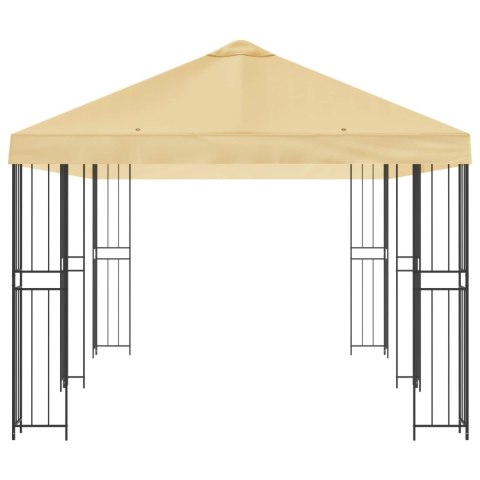 ALTANA OGRODOWA 6 X 3 M KREMOWY POLIESTER I STAL 190 GSM