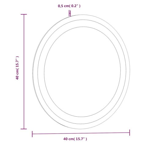 LUSTRO ŁAZIENKOWE Z LED OKRĄGŁE 40CM