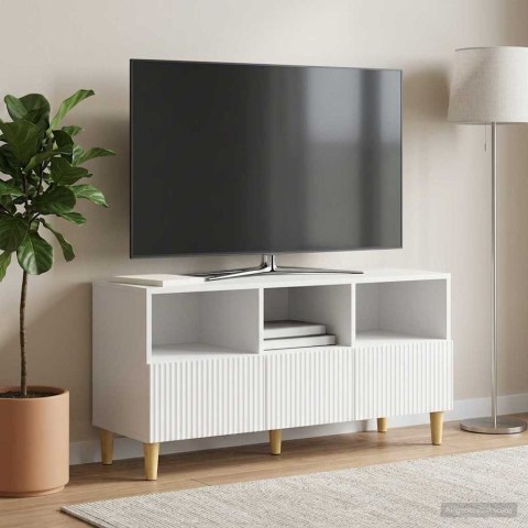 VidaXL Szafka pod telewizor Biały wysoki połysk 102 x 34,5 x 50 cm