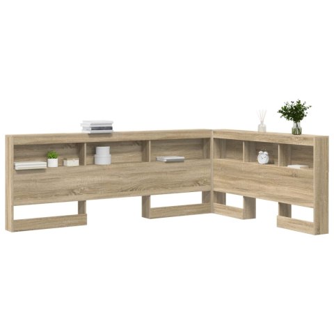 VidaXL Zagłówek do przechowywania z półką Dąb Sonoma 160 cm