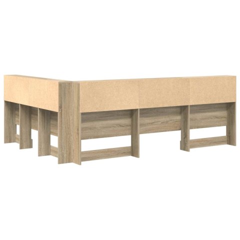 VidaXL Zagłówek do przechowywania z półką Dąb Sonoma 160 cm