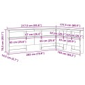 VidaXL Zagłówek do przechowywania z półką Dąb Sonoma 160 cm
