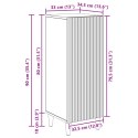 VidaXL Bufet Czarny 33 x 34,5 x 90 cm Drewno inżynieryjne
