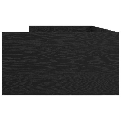 VidaXL Ramka łóżka Czarny Dąb 100 x 200 cm Lite drewno sosnowe