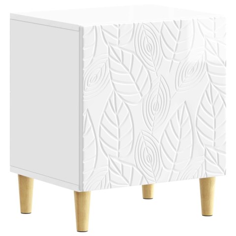 VidaXL Stolik nocny 2 pcs Biały wysoki połysk 43 x 34,5 x 50 cm