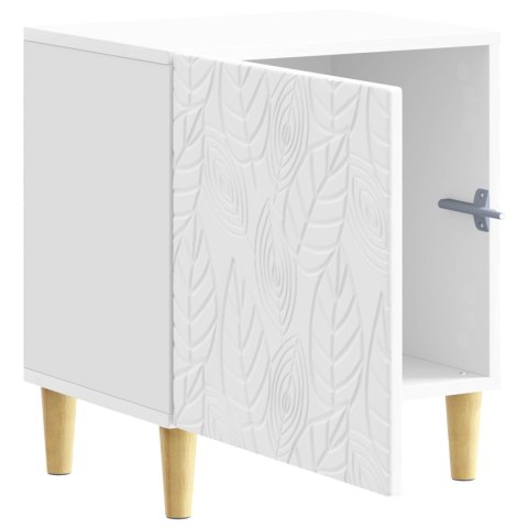 VidaXL Stolik nocny 2 pcs Biały wysoki połysk 43 x 34,5 x 50 cm