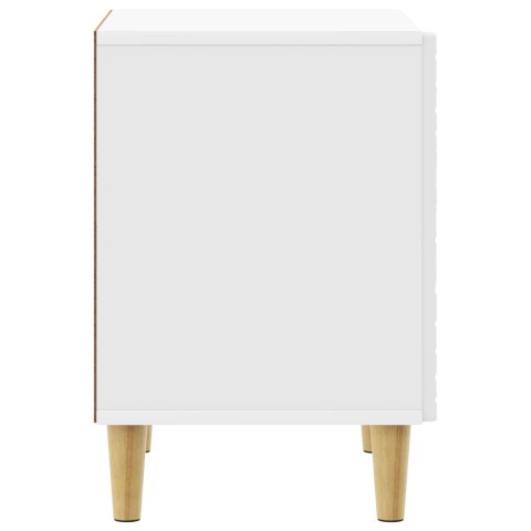VidaXL Stolik nocny 2 pcs Biały wysoki połysk 43 x 34,5 x 50 cm