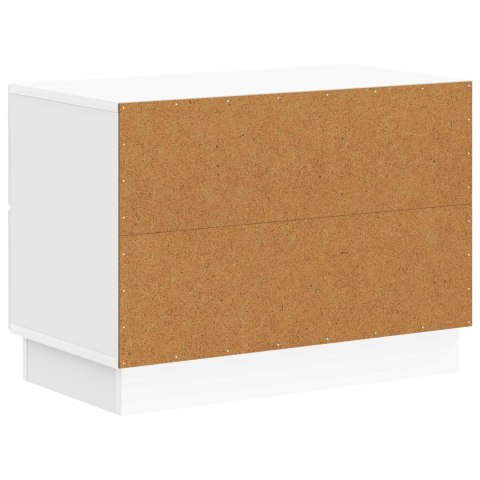 VidaXL Szafka Nocna z szufladą Biały wysoki połysk 62 x 34,5 x 44,5 cm