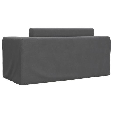 2-OS. SOFA DLA DZIECI ROZKŁADANA ANTRACYTOWA MIĘKKI PLUSZ