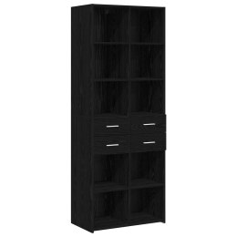 VidaXL Półka na książki Czarny dąb 30 x 42.4 x 185.2 cm