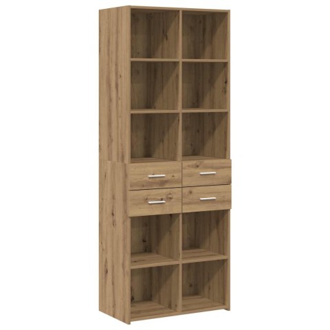 VidaXL Półka na książki Dąb artisan 30 x 42.4 x 185.2 cm