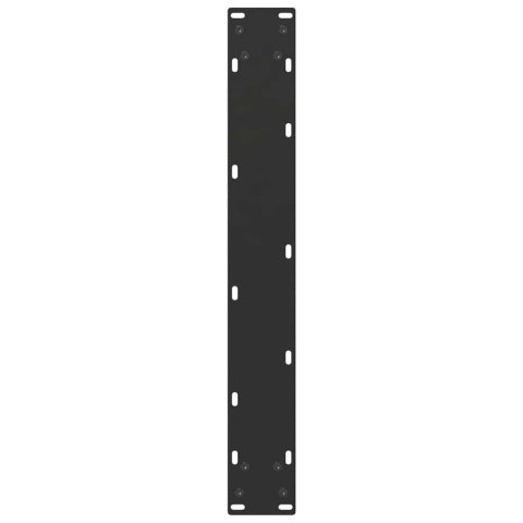 NOGI DO STOŁU JADALNEGO W KSZTAŁCIE LITERY U 2 SZT. CZARNE 60X(72-73)CM STAL