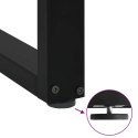 NOGI DO STOŁU JADALNEGO W KSZTAŁCIE LITERY U 2 SZT. CZARNE 60X(72-73)CM STAL