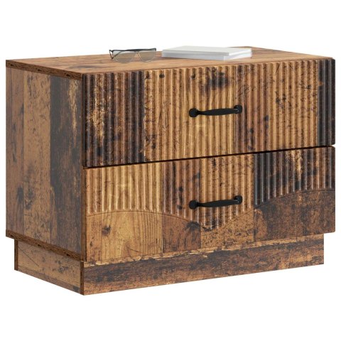 VidaXL Szafka Nocna z szufladą Stare drewno 62 x 34,5 x 44,5 cm