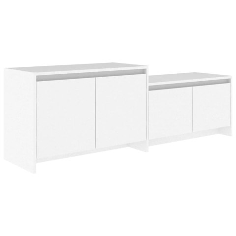 VidaXL Szafka pod TV, biała, 146,5x35x50 cm, materiał drewnopochodny
